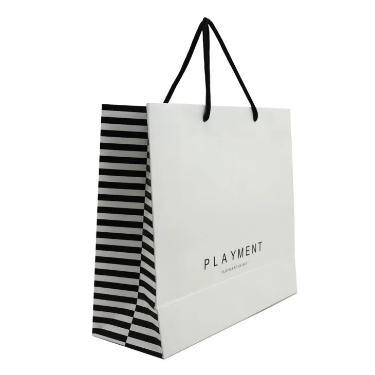 2017 veleprodaja ukrasne luksuzni reciklirati modni poklon papir vrećice za kupovinu s tvoj vlastiti Logo, mat ili sjajna obložena papirnata vrećica s Utisnut Logotip