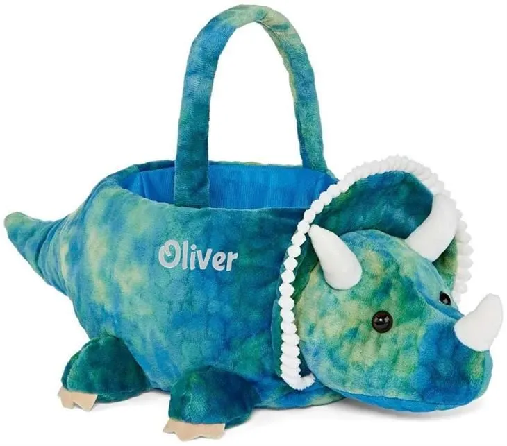 Plišana uskršna korpa dinosaura