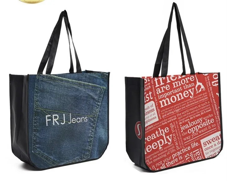 Sjajna laminirana netkana torba sa zakrivljenim dnom